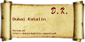 Dubai Katalin névjegykártya