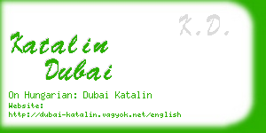katalin dubai business card